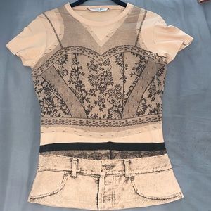 CHRISTIAN DIOR BY JOHN GALLIANO TROMPE L’OEIL TEE